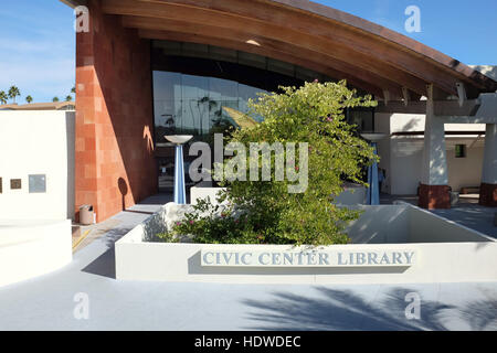 La Città Vecchia di Scottsdale Civic Center Biblioteca ingresso, Arizona. Foto Stock