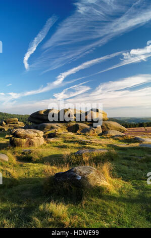 UK,Derbyshire,Peak District,Owler Tor Foto Stock