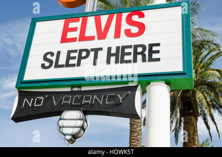 Il Normandie motel in cui Elvis dormiva quando ha eseguito per la prima volta a Las Vegas, Nevada. Foto Stock