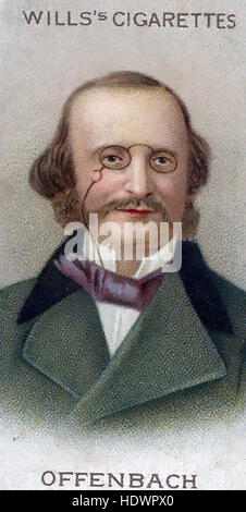 JACQUES OFFENBACH (1819-1880) tedesco-nato il compositore francese su una volontà di carta di sigaretta circa 1914 Foto Stock