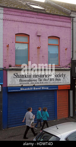 Shankill Historical Society and band shop, 224 Shankill Rd, Belfast, County Antrim, Irlanda del Nord, Irlanda, BT13 2BJ Foto Stock