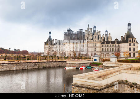 Chambord, Francia - 6 Novembre 2016: Chateau de Chambord, Valle della Loira Foto Stock