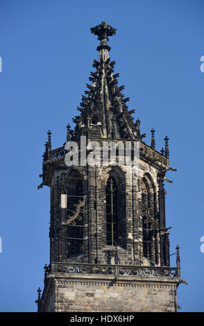 Kirchturm, Magdeburger Dom, Am Dom, di Magdeburgo, Sachsen-Anhalt, Deutschland Foto Stock