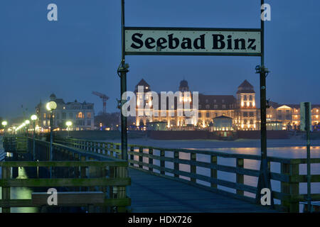 Seebruecke, Binz, Ruegen, Meclenburgo-Pomerania Occidentale, Germania Foto Stock