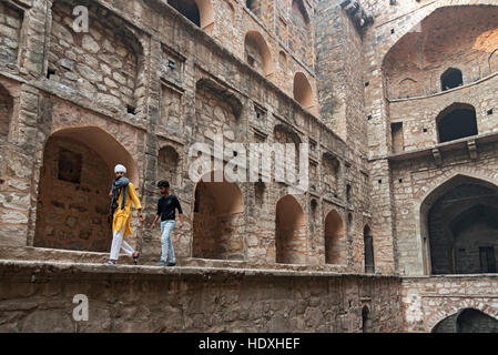 Agrasen ki Baoli stepwell, New Delhi, India Foto Stock