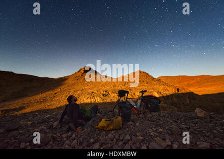 Escursioni in bicicletta in Alto Atlante, Marocco Foto Stock