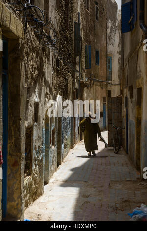 Le strade della Medina di Essaouira, Marocco Foto Stock