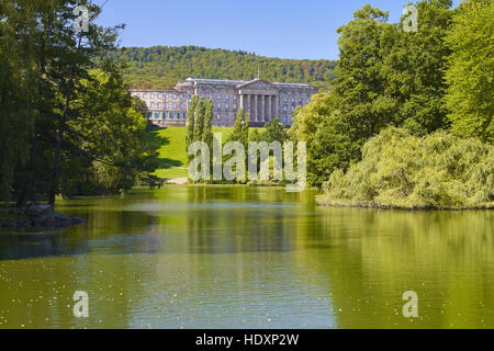 Castello in montagna parco Wilhelmshöhe oltre il Lac, Kassel, Hesse, Germania Foto Stock