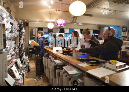 "Phonica', vinil archivi record, Polonia st, Soho, London, England, Regno Unito Foto Stock