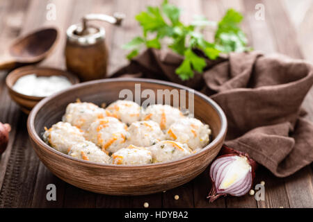 Le polpette di carne in salsa alla panna Foto Stock
