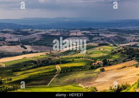 Paesaggio di La Val d'Orcia. Foto Stock