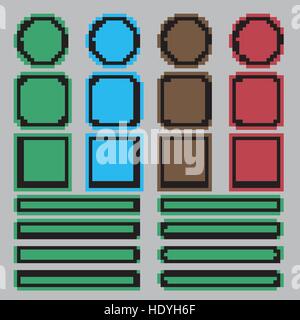 Etichette colorate realizzate in cuoio. Illustrazione Vettoriale Illustrazione Vettoriale
