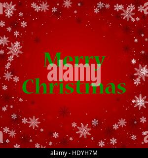 Natale biglietto di auguri. Buon Natale scritte, illustrazione vettoriale Illustrazione Vettoriale