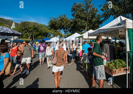 Sabato mercato agricolo, Honolulu Oahu, Hawaii. Foto Stock