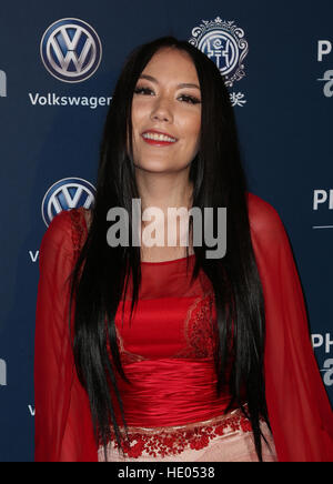 Los Angeles, California, USA. 15 Dic, 2016. Manika, alla ventunesima edizione Huading Global Film Awards, presso il Teatro di Ace Hotel In California il 15 dicembre 2016. © Faye Sadou/media/punzone Alamy Live News Foto Stock