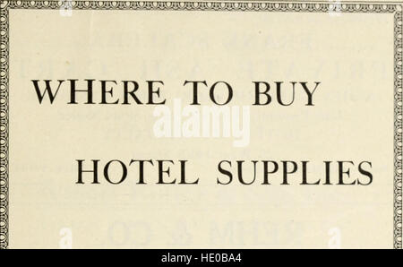 L'hotel ufficiale Red Book e directory (1903) Foto Stock