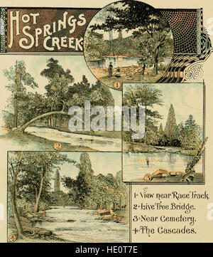 Hot Springs, Arkansas; i suoi alberghi, bagni, resorts e bellissimi paesaggi (1892) Foto Stock