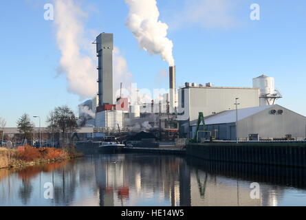 Suiker Unie (zucchero di barbabietola) Refinery & impianto di trasformazione in Hoogkerk - Vierverlaten, Groningen, Paesi Bassi, parte del Royal Cosun Foto Stock