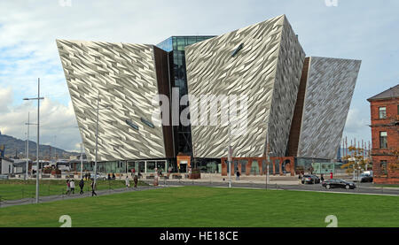 Titanic museo,Belfast Titanic Quarter, Irlanda del Nord, Regno Unito Foto Stock