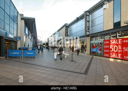 I giardini d'acqua, Centro shopping, essex, Harlow Foto Stock