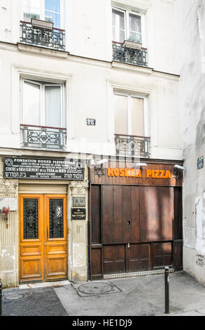 Kosher pizza fast food accanto a roger fleischmann foundation Foto Stock