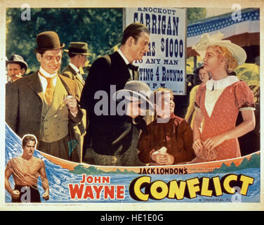 Conflitto, USA 1936, Regie: David Howard, Darsteller: (v. l.) Eddie Borden, John Wayne, Tommy Bupp, Jean Rogers Foto Stock