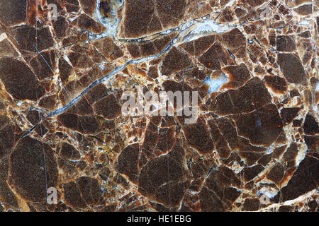 Naturale modellato di marmo marrone texture pattern di sfondo. Foto Stock