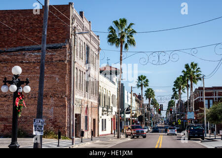 Tampa Florida, Ybor City, quartiere storico, 7th Avenue, strada, FL161129162 Foto Stock