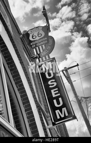 Route 66 memorabilia - Museo a Pontiac, Livingston County, Illinois, Stati Uniti d'America. Foto Stock