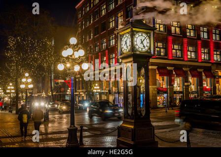 Orologio a vapore, Gastown, Vancouver, British Columbia, Canada. Foto Stock