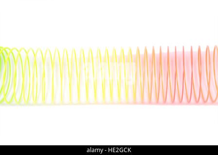 Molla Slinky toy isolato su bianco. Rainbow giocattolo a molla Foto stock -  Alamy