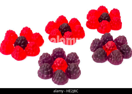 Masticare marmellata jelly caramelle con sapore di frutti di bosco Foto Stock