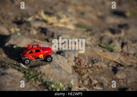 Foto in miniatura di un giocattolo auto Foto Stock