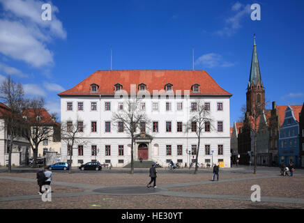 La corte distrettuale, la piazza del mercato, Lueneburg, Lüneburg, Bassa Sassonia, Germania, Europa Foto Stock