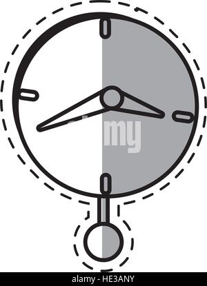 Tempo di clock azienda denaro pendolo ombra Illustrazione Vettoriale