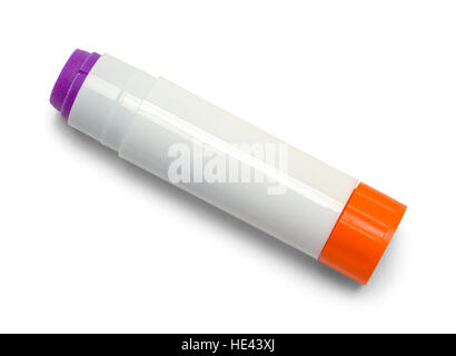 Aprire viola colla stick isolato su sfondo bianco. Foto Stock