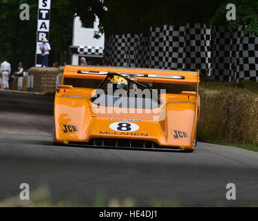 Andy Newall, Chevrolet McLaren M8F, Can Am, Goodwood Festival di velocità, 2016. automobiles, automobili, intrattenimento, Festival della velocità, Fos, Full Throttle, Foto Stock