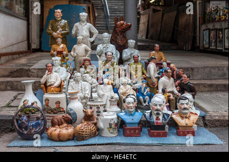 Hong Kong, statue di Mao, Stalin e Lenin - regali Foto Stock