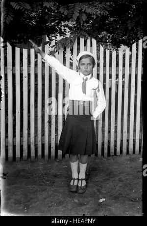 Due ritratti storici dall'Archivio Costica Acsinte, Ialomita, Romania, 20150703 Foto Stock