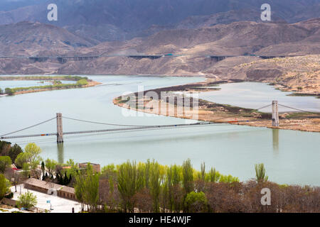 Shapotou Scenic Area, Zhongwei, Ningxia, Cina Foto Stock