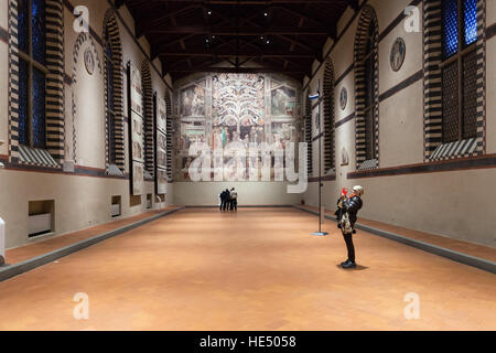 Firenze, Italia - 6 Novembre 2016: interno del Museo dell Opera nel refettorio della Basilica di Santa Croce (Basilica di Santa Croce) nella città di Firenze Foto Stock