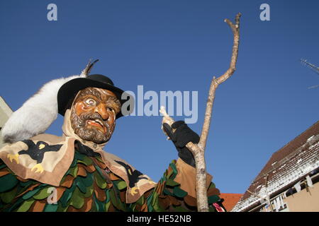 Carnevale Swabian-Alemannic, celebrato nel sud della Germania, Svizzera e Austria occidentale prima di Quaresima, Leutkirch, Baden-Wuerttemberg Foto Stock