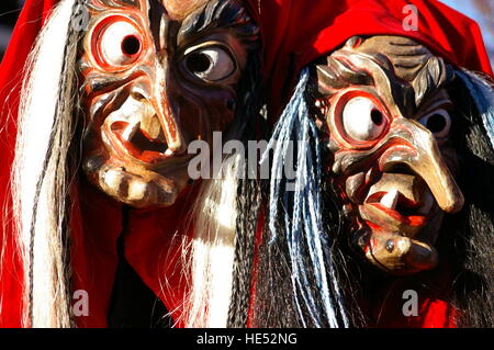 Carnevale Swabian-Alemannic, celebrato nel sud della Germania, Svizzera e Austria occidentale prima di Quaresima, Leutkirch, Baden-Wuerttemberg Foto Stock