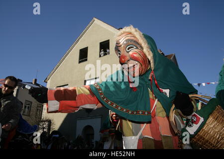 Carnevale Swabian-Alemannic, celebrato nel sud della Germania, Svizzera e Austria occidentale prima di Quaresima, Leutkirch, Baden-Wuerttemberg Foto Stock