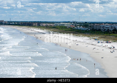 La vista di Cape Canaveral resort spiaggia cittadina (Florida). Foto Stock