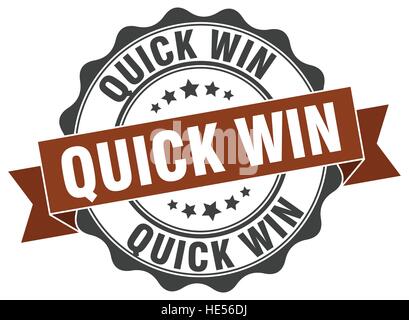 Quick win timbro. segno. La guarnizione Illustrazione Vettoriale