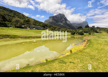 Campo da golf, Isola di Lord Howe, Nuovo Galles del Sud, NSW, Australia Foto Stock