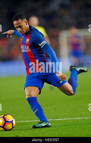 Barcellona, Spagna. Xviii Dicembre, 2016. Neymar (Barcellona) Calcio/Calcetto : Spagnolo Primera Division "Liga Santander' match tra FC Barcelona 4-1 RCD Espanyol Camp Nou stadium di Barcellona, Spagna. © D .Nakashima/AFLO/Alamy Live News Foto Stock