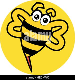 Abstract Bee character design Illustrazione Vettoriale