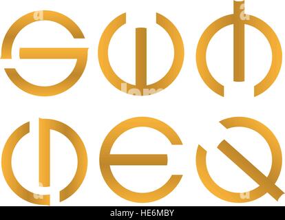 Lettere segno Concept Design, EPS 8 supportato. Illustrazione Vettoriale